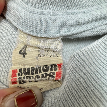 80s Kids Toddler Vintage He-Man Heat Transfer Print Gray Single Stitch Short Sleeve T-Shirt Junior Starts 4T Made in USA