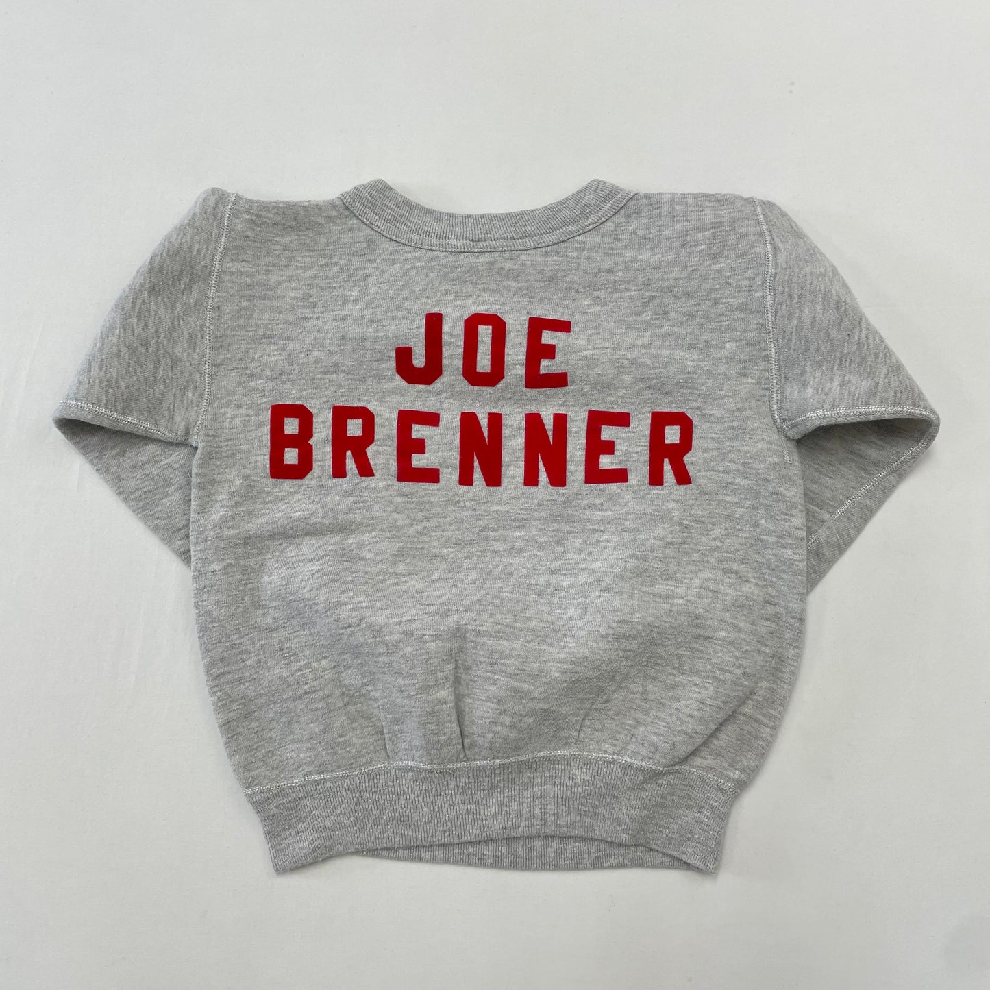 60’s Kids Vintage Property of University Wisconsin JOE BRENNER W Sided Print Sweatshirt / 5y-7y / Cotton Polyester / Made in USA