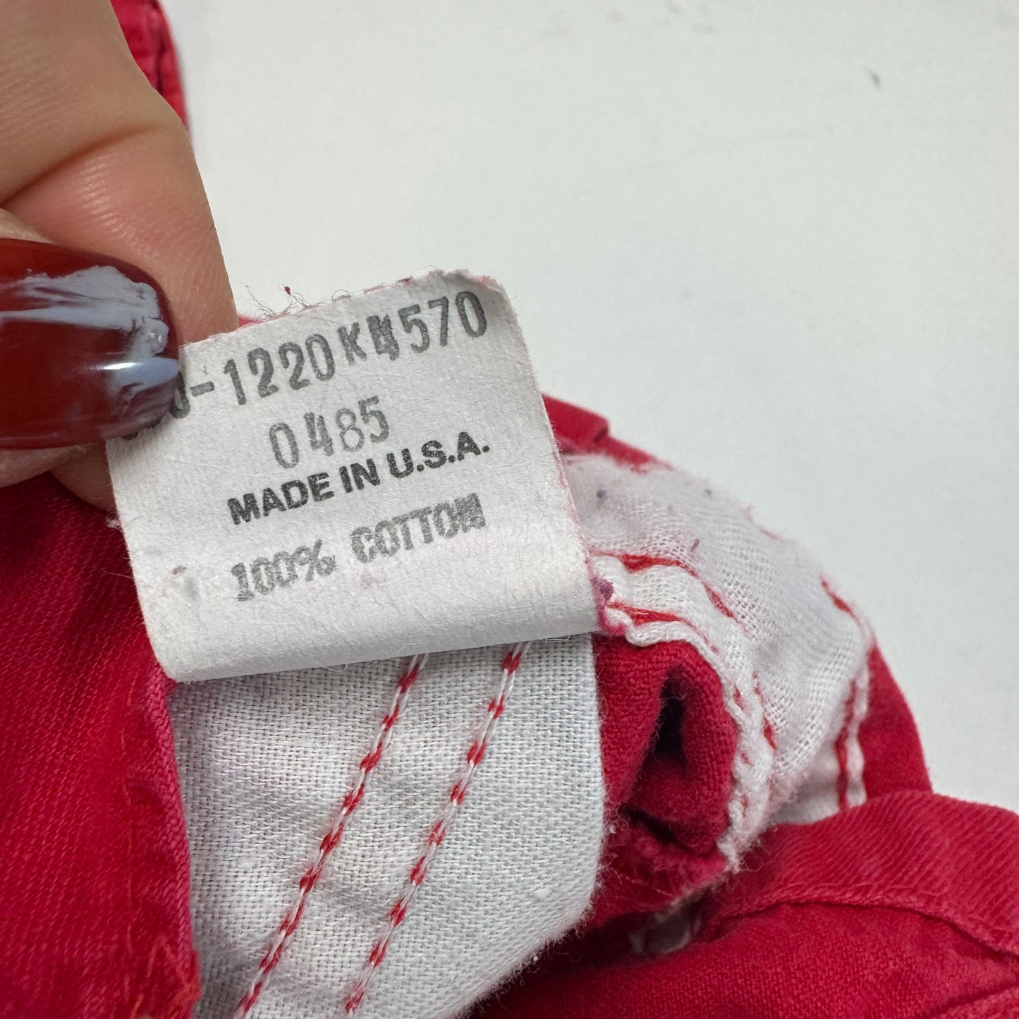 90s Kids Baby Solid Red Oshkosh B’Gosh Overall 100% Cotton /6m/9m/ Made in USA