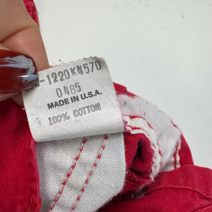 90s Kids Baby Solid Red Oshkosh B’Gosh Overall 100% Cotton /6m/9m/ Made in USA