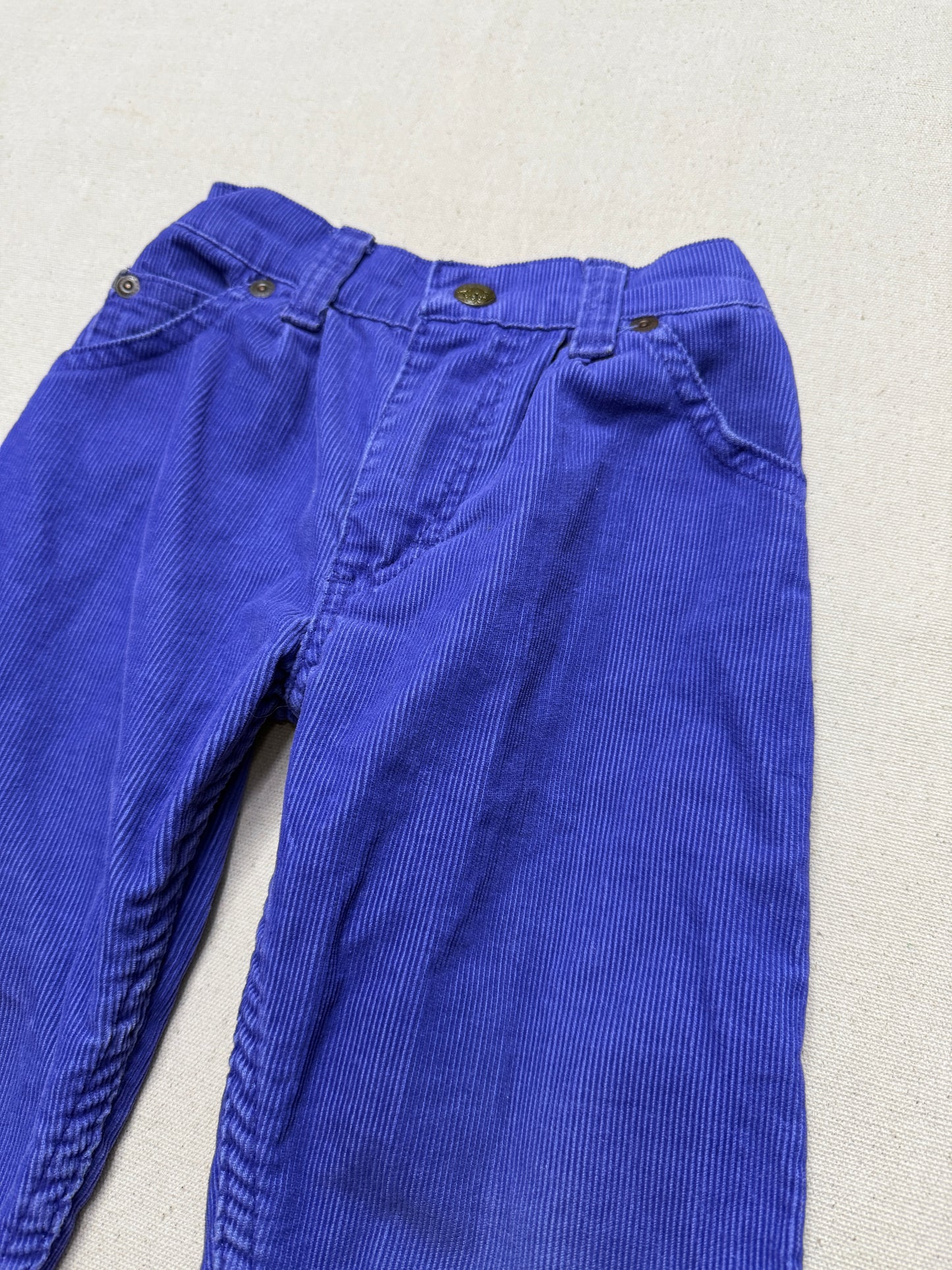 80s Kids Toddler Vintage Oshkosh Bgosh Purple Corduroy Straight Leg Lightweight Pants / 2T 3T / Made in USA