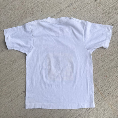90s Kids Vintage What’s a Warthog? White 50/50 Single Stitch T-Shirt 10-12Y Baby Tee Made In USA