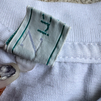 Early 2000s Kids Vintage Iguana Lizard Cancun Mexico White T-Shirt 10Y