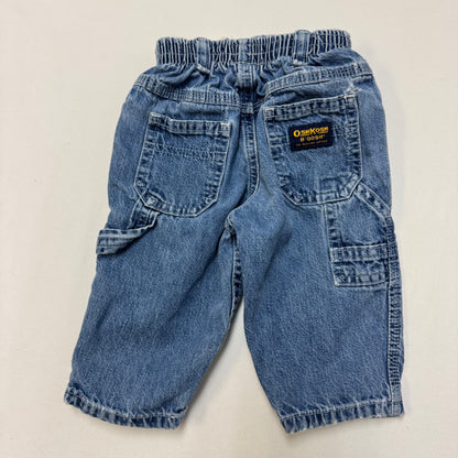 90s Kids Toddler Infant Vintage Baby B’Gosh Oshkosh Elastic Waistband Denim Pant //6m9m/