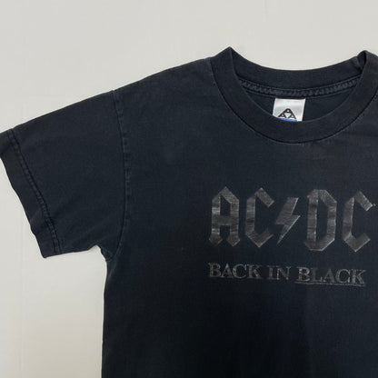 2005 Kids AC/DC Back in Black Tshirt 9-11y Baby Tee