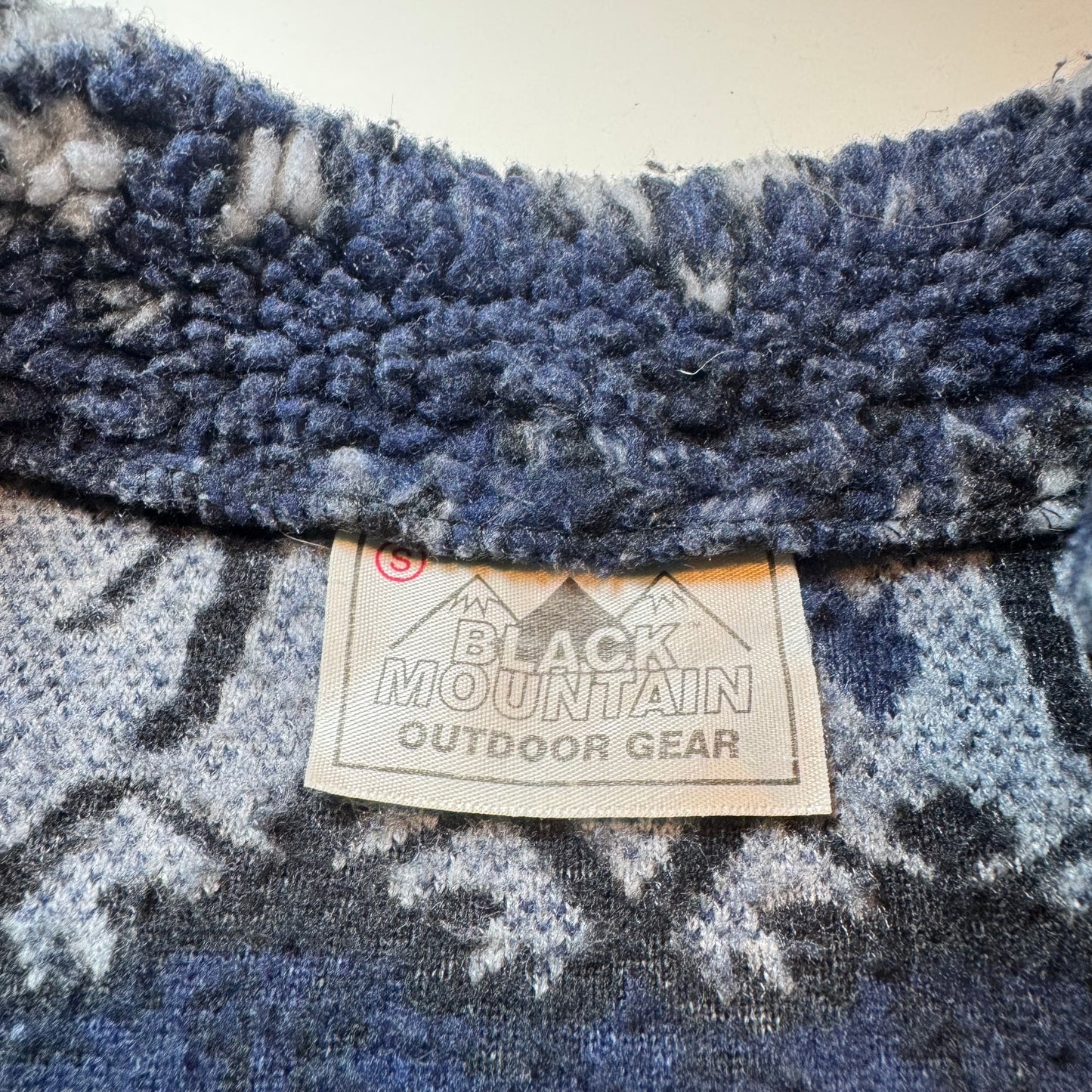 90s Kids Toddler Vintage Zip Fleece Raindeer Blue Tone Black Mountain Fleece S 3T 4Y 5YMade in USA