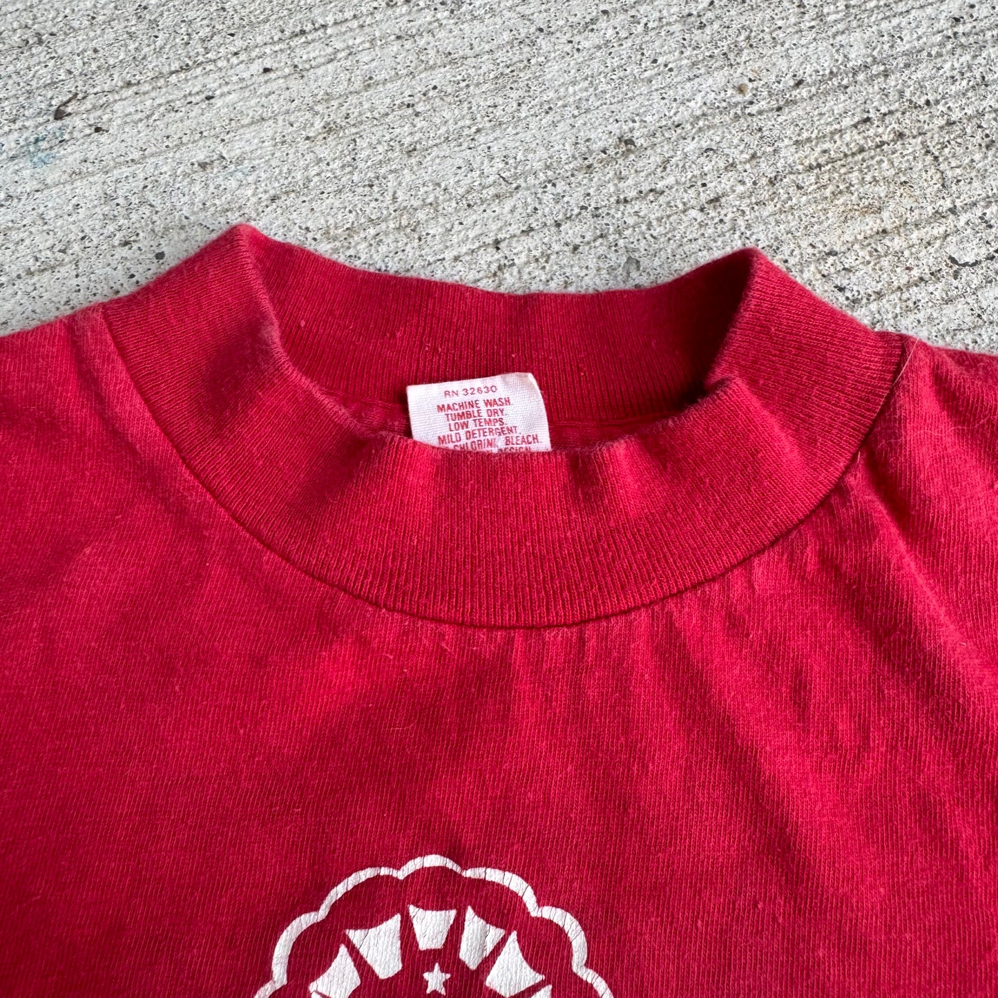 70s Kids Toddler Vintage Red Ft. Indiantown Gap Military Single Stitch Short Sleeve T-Shirt XS 2T 3T 4T Made in USA