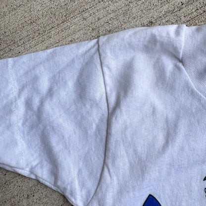 Kids Toddler Vintage We’re All God’s Creatures! White 50/50 Single Stitch T-Shirt 6-8Y Made in USA