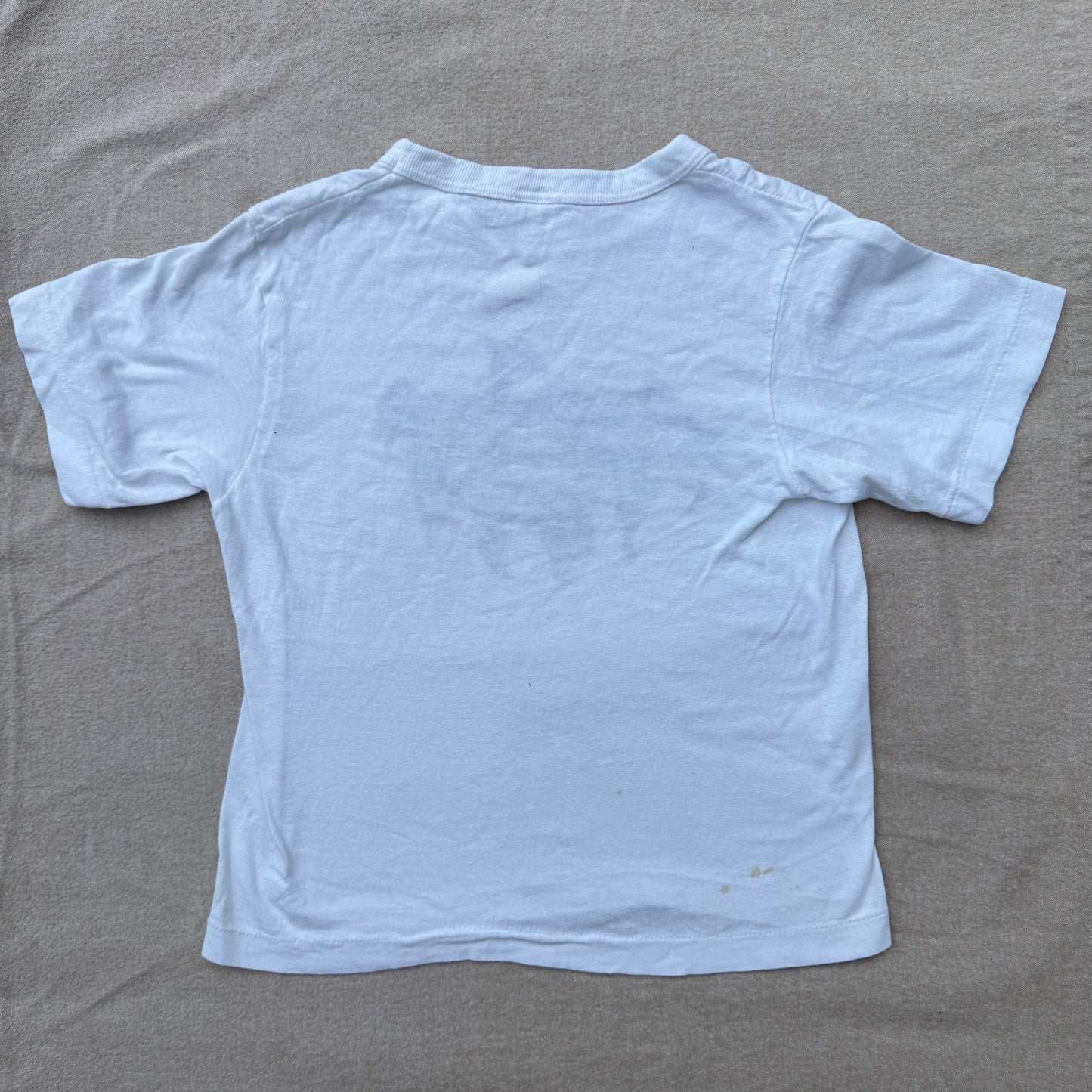 70s 80s Kids Vintage Batman and Robyn Cartoon Print White Short Single Stitch T-Shirt 3Y 4Y 5Y