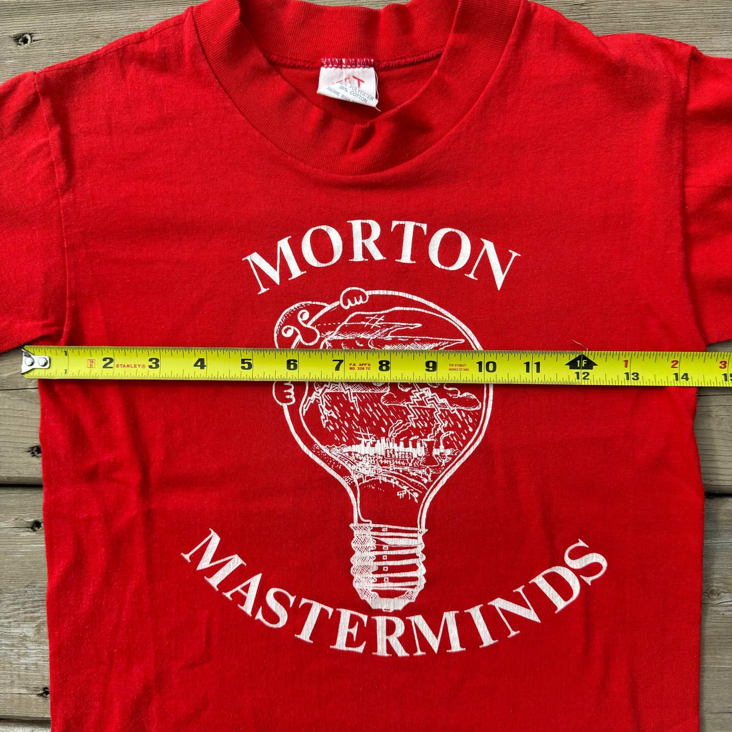 80s 90s Kids Morton Masterminds Red L/S M 10-12Y