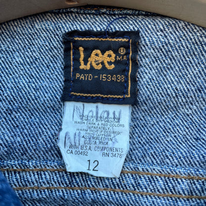 80s Vintage Kids/Teen Lee Denim Jacket Size 10-12