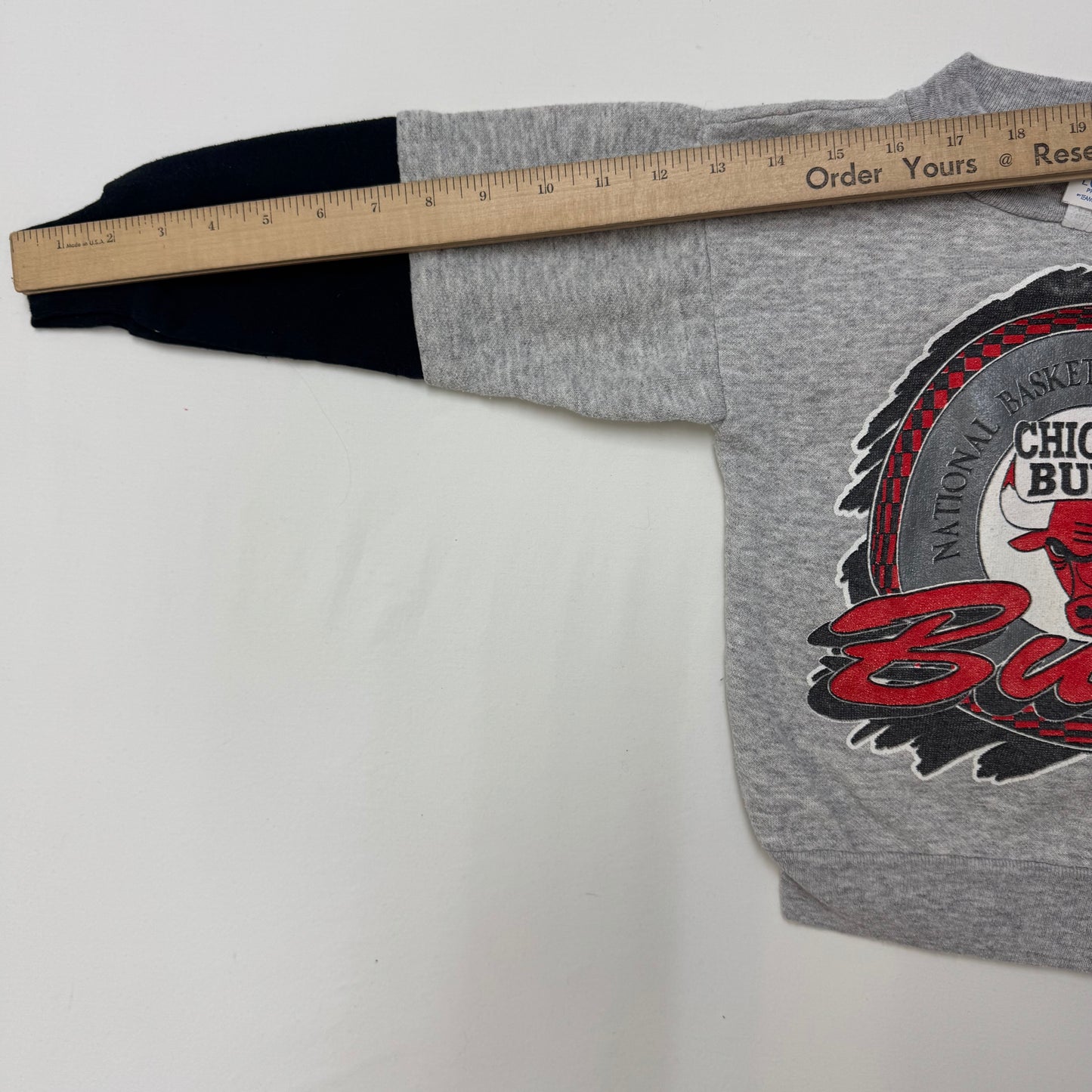 Early 90s Kids Toddler Vintage Two Tone NBA Chicago Bulls Long Sleeve Sweatshirt 4Y