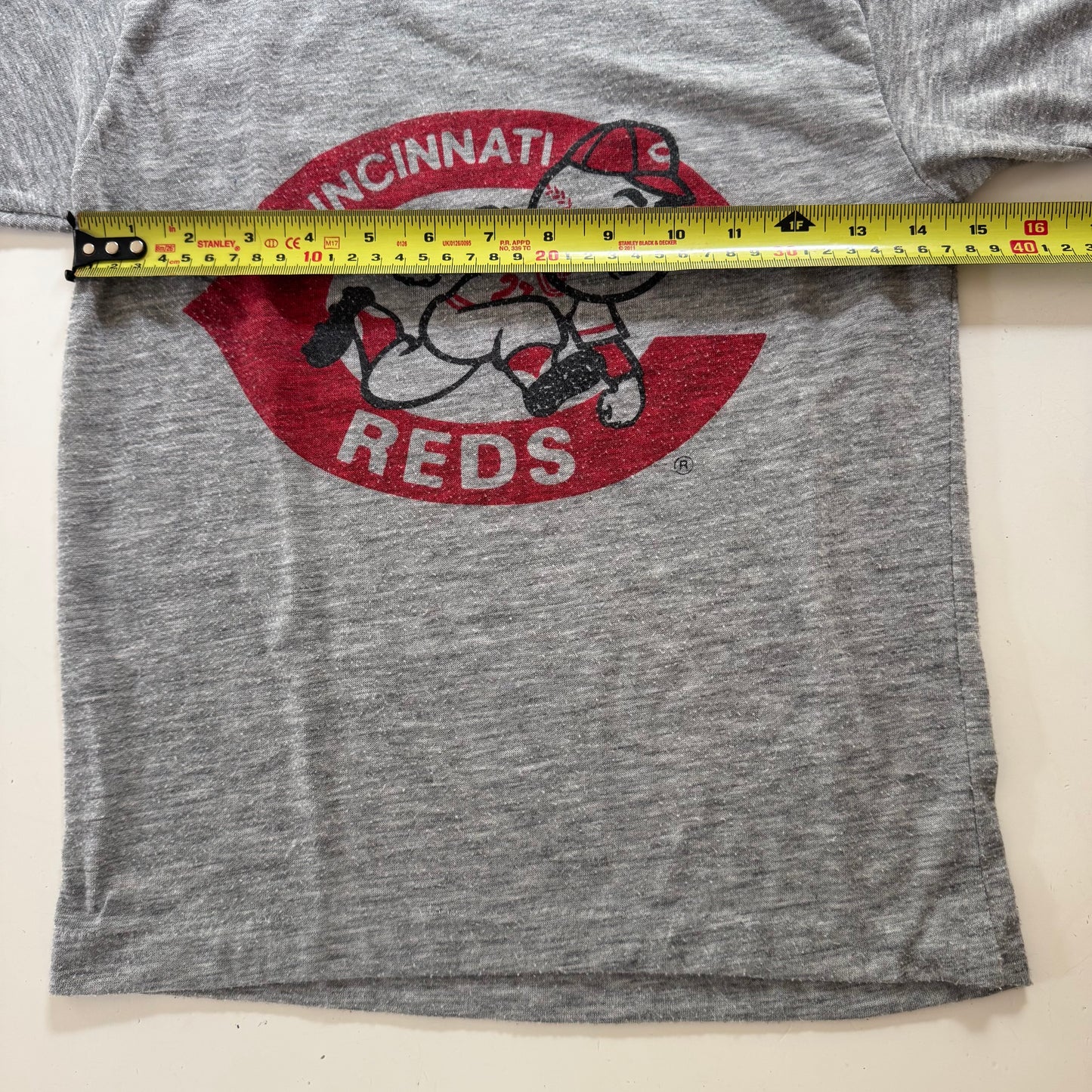 80s Kids Vintage MLB Cincinnati Reds Gray Short Sleeve Single Stitch T-Shirt M 12Y 13Y 14Y Made in USA
