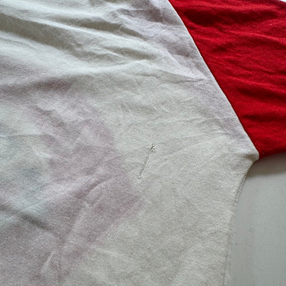 80s Kids Vintage MLB Cincinnati Reds Short Sleeve Off White Red T-Shirt 10Y 11Y 12Y