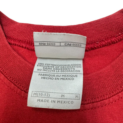 Y2K Kids Vintage Nike Red 100% Cotton Loose Tank Top M