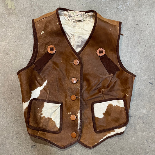 50s/60s kids vintage horse hair vest 8-10y