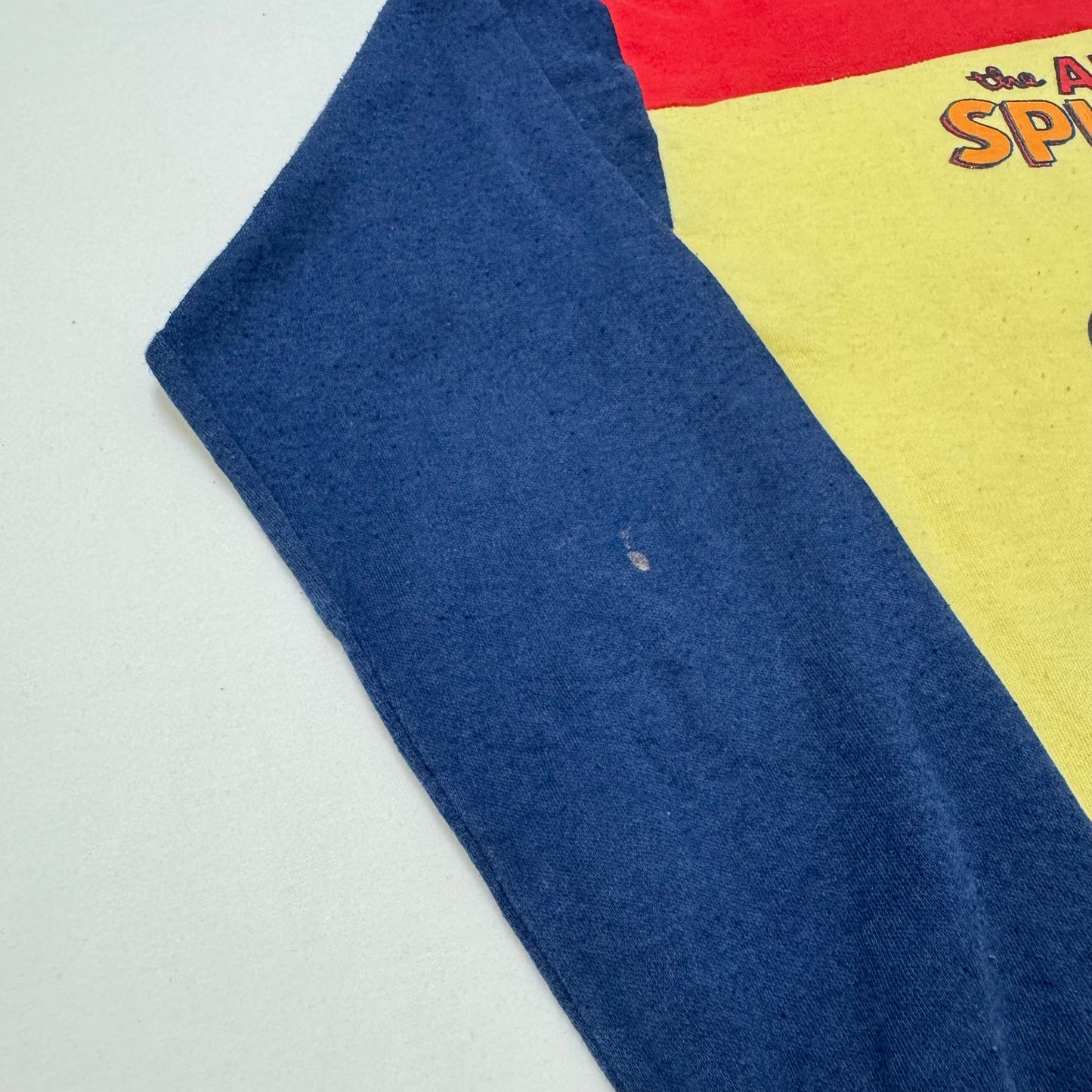 70s Kids Vintage The Amazing Spider-Man 3 Colour Long Sleeve  Yellow Red Navy Shirt 10Y 11Y 12Y