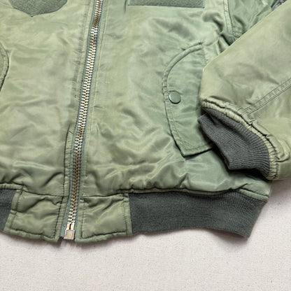 90s 2000' Kids Vintage Fox Outdoor Products Kahki Orange Reversible MA-1 Jacket / 7y 8y 9y