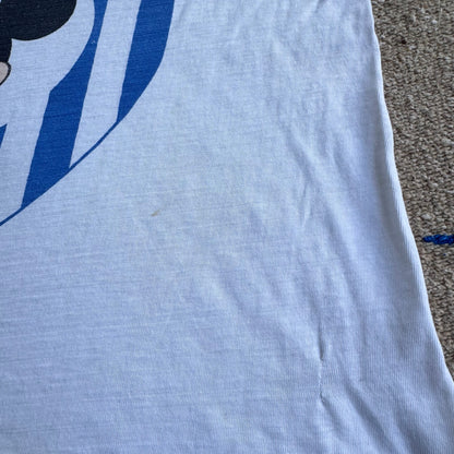 70s 80s Kids Teen Vintage Walt Disney Mickey Crest Shield Short Sleeve T-Shirt 10Y 11Y 12Y