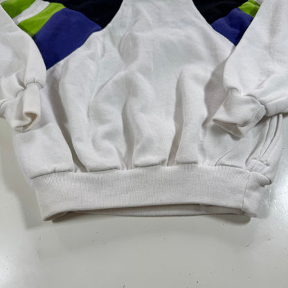 80s Kids Toddler Vintage Team Adidas Half Zip White Sweatshirt S 4Y 5Y