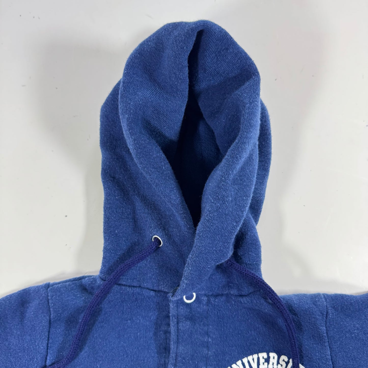 80s Kids Infant Vintage Navy University Missouri Hooded Sweatshirt With Snaps 12m 18m