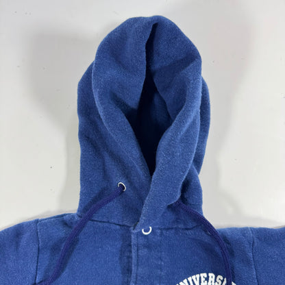 80s Kids Infant Vintage Navy University Missouri Hooded Sweatshirt With Snaps 12m 18m