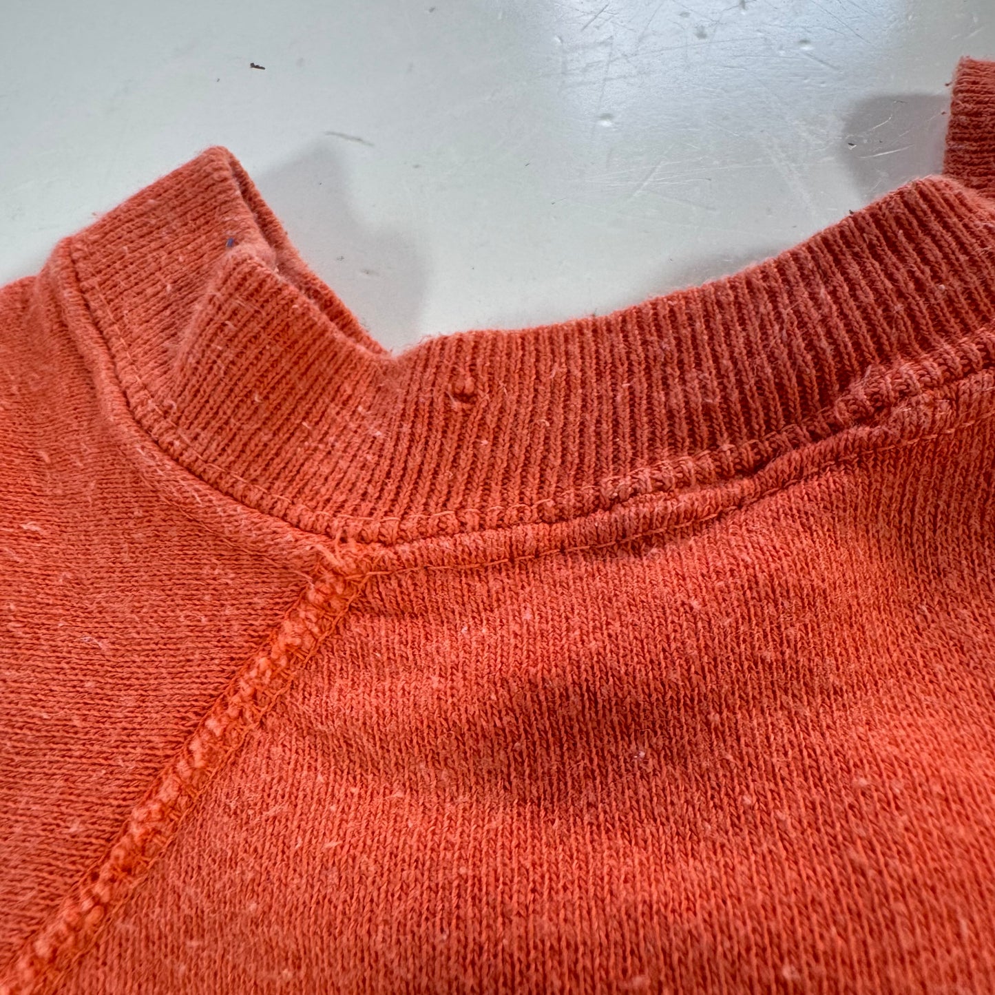 60s 70s Kids Baby Vintage Texas Orange Crew Pullover Sweatshirt 12m 18m