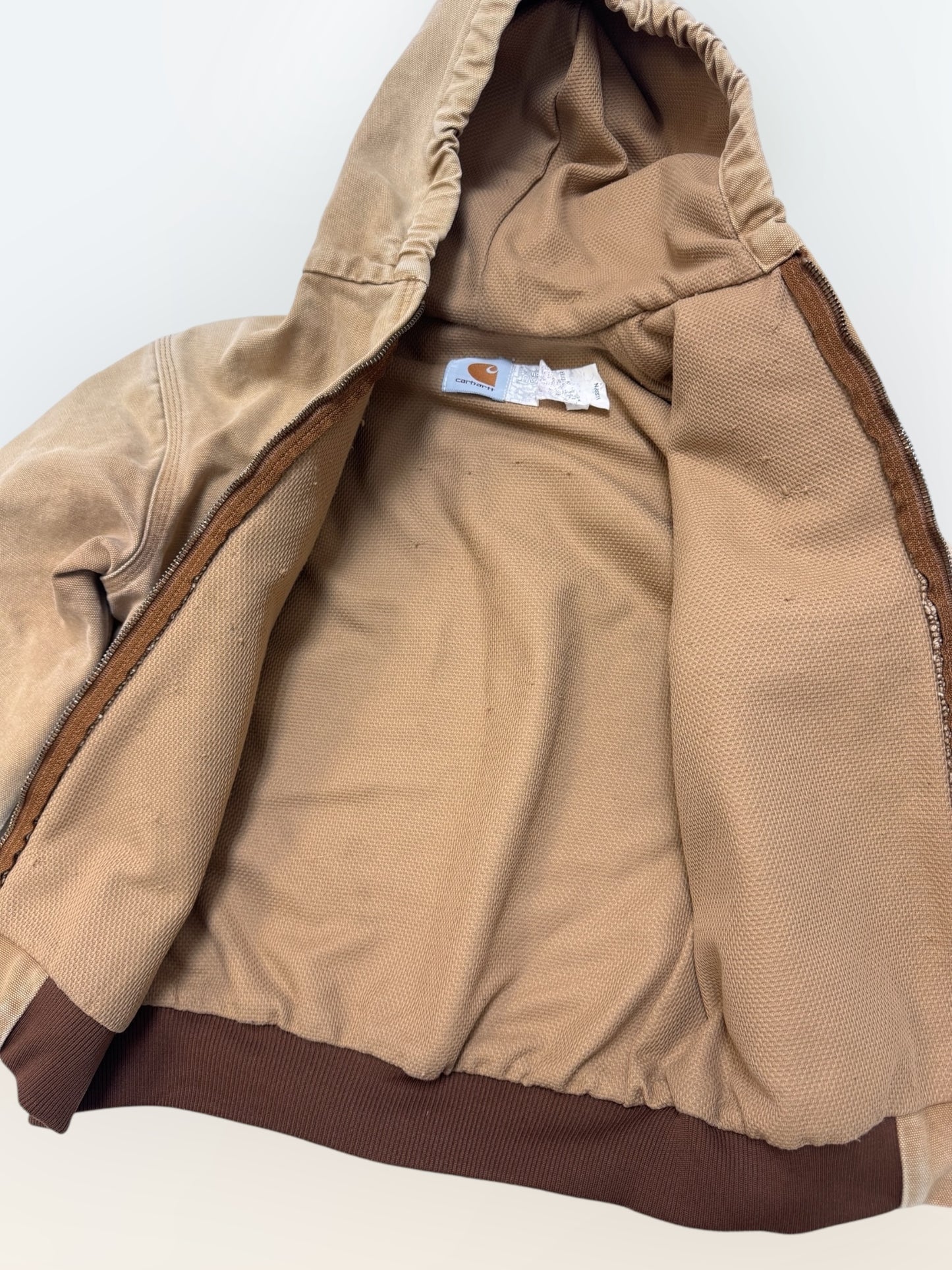 Kids Vintage Light Brown Carhartt Active Mesh Lined Jacket M 9Y 10Y 11Y AS IS