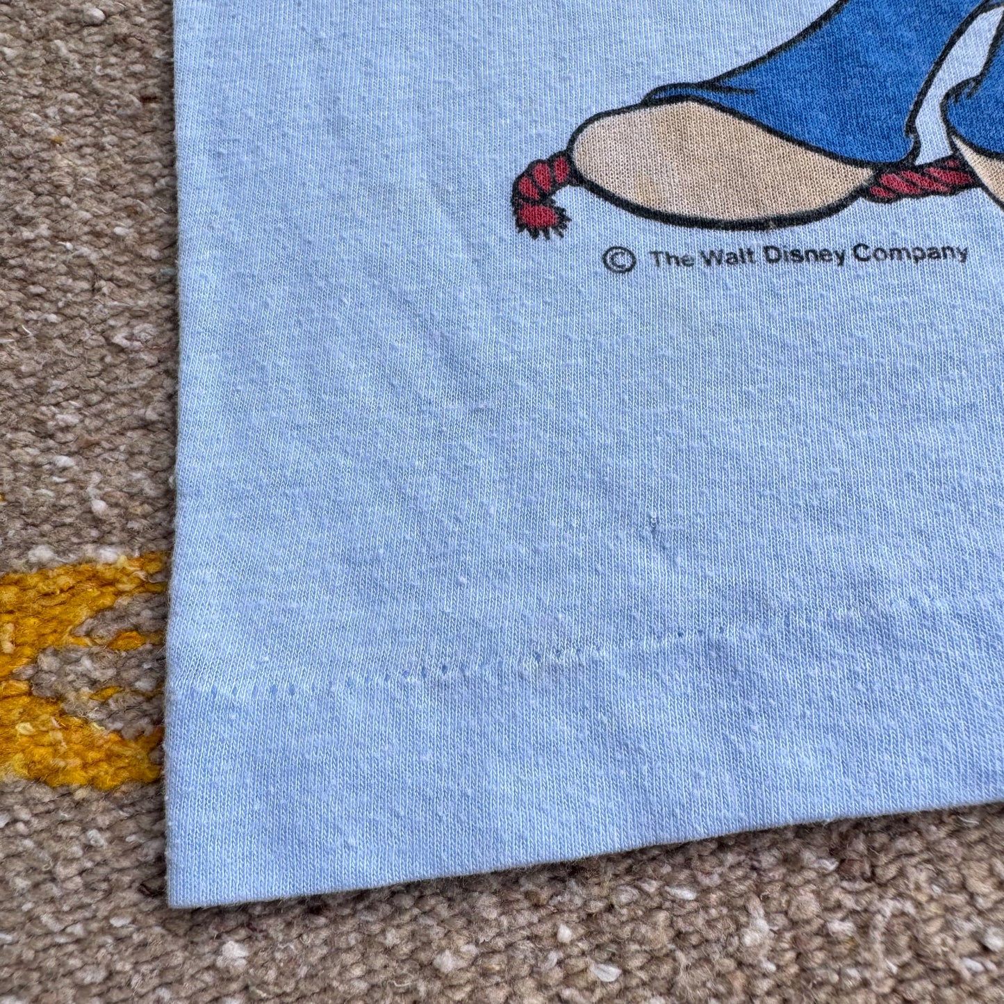 80s 90s Kids Baby Toddler Vintage Walt Disney Mickey Mouse Sailor Indian Lake Ohio Souvenir Print Short Sleeve Single Stitch Light Blue T-Shirt S 18M 24M 2Y Made In USA