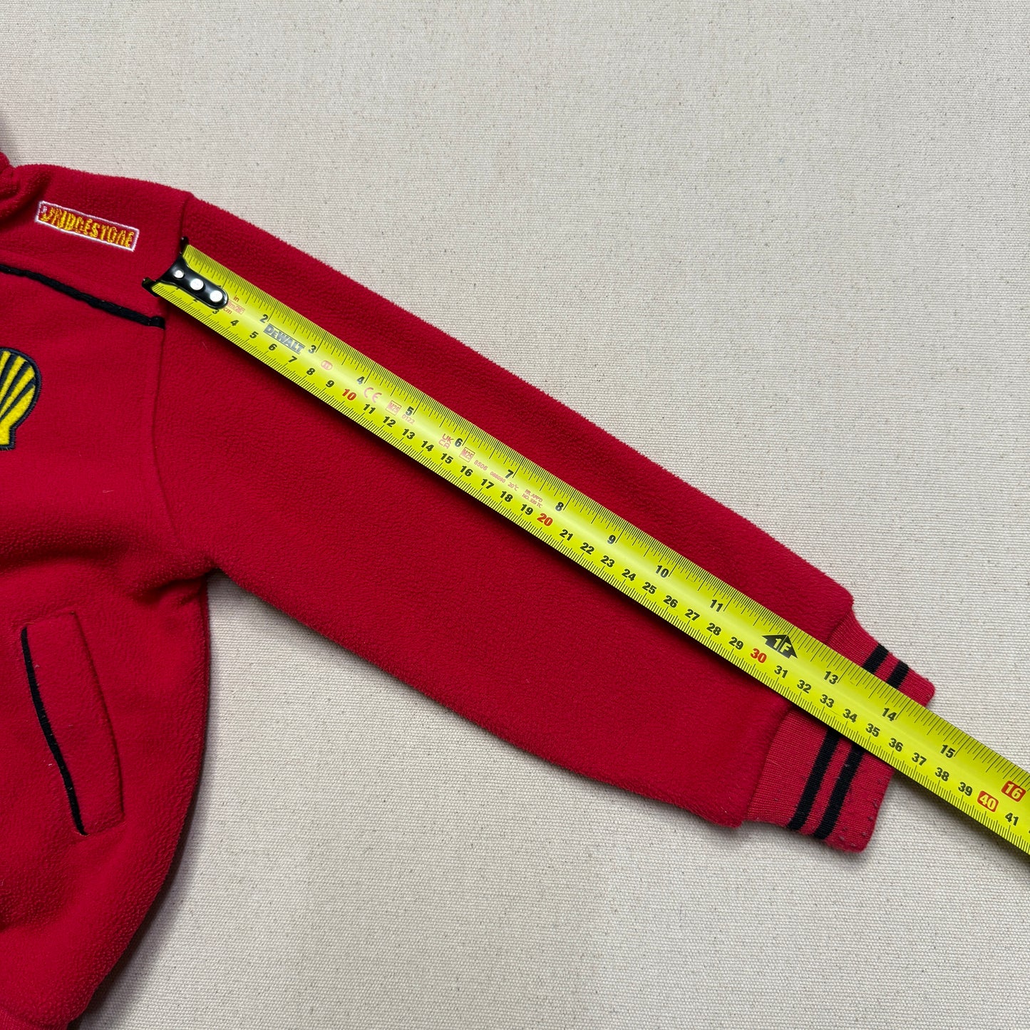 90s 2000' Kids Toddler Vintage Ferrari Shell Red Full Zip Up Racing Fleece Jacket / 3T 4T 5T