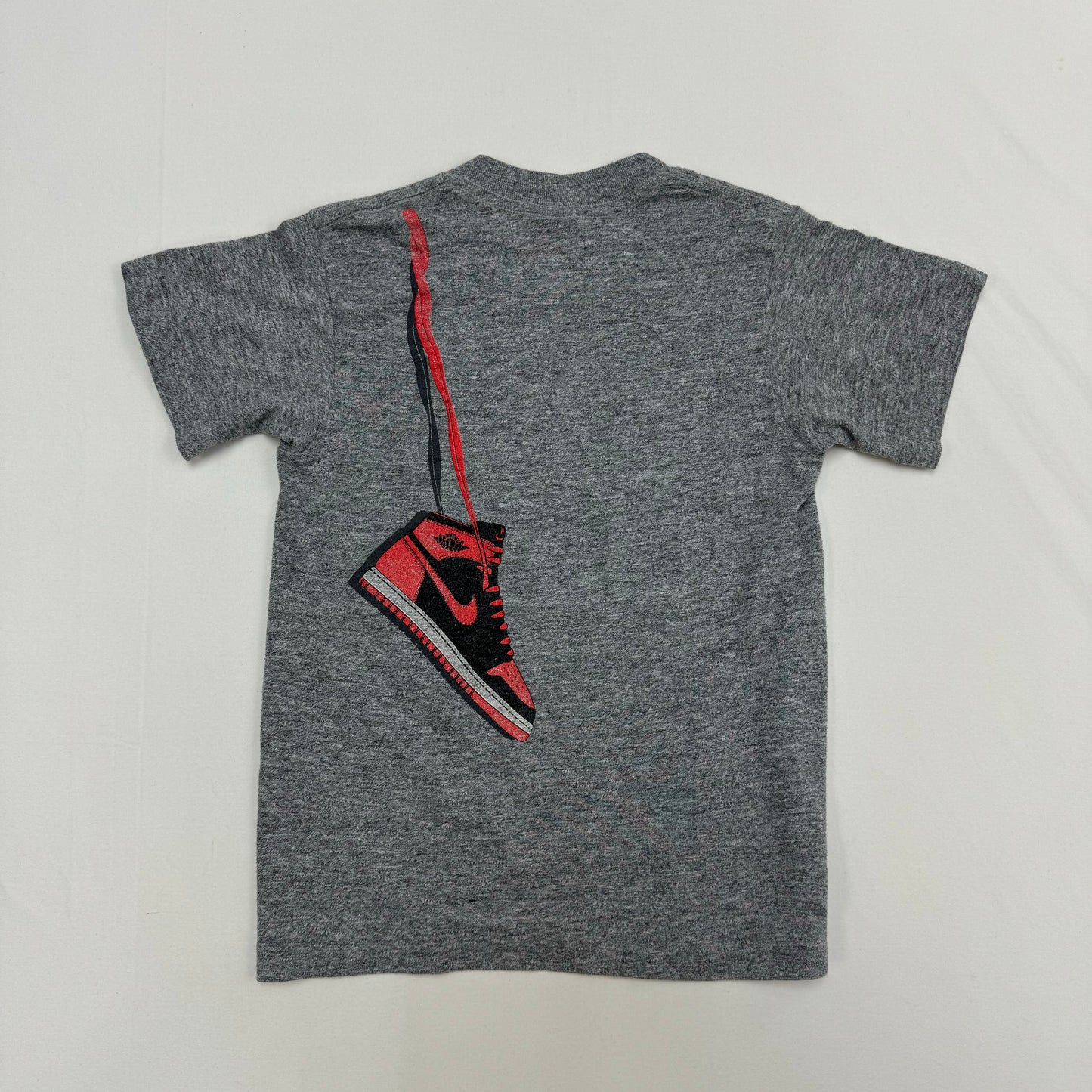 80s Kids Nike Air Jordan Sneaker Over the Shoulder T-shirt Size M (8-10Y)