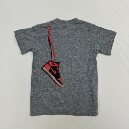 80s Kids Nike Air Jordan Sneaker Over the Shoulder T-shirt Size M (8-10Y)