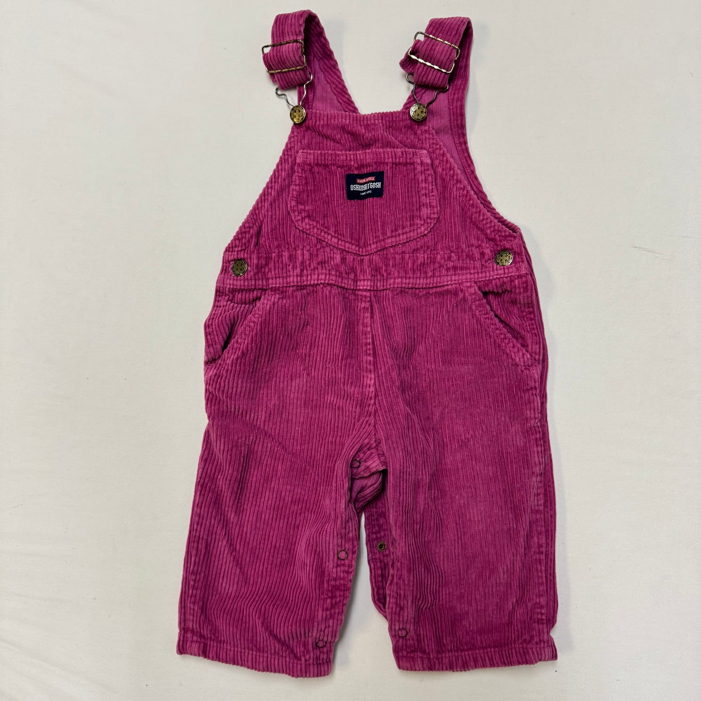 2000s Kids Toddler Infant Baby B’Gosh Oshkosh Purple Mauve Cordury Overall/18m/ Made in Canada