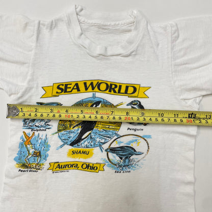 70s Kids Toddler Vintage Sea World Aurora Ohio Sea Animals Water Show Souvenir Tshirt / 2y 3y 4y