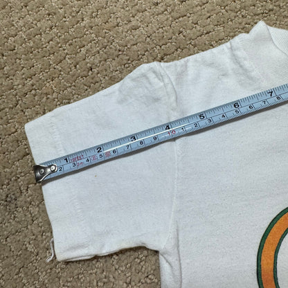 80s Kids Toddler Vintage Cowgirl Western Print White Single Stitch Short Sleeve T-Shirt 100% Cotton XS 4Y 5Y Baby Tee Made in USA