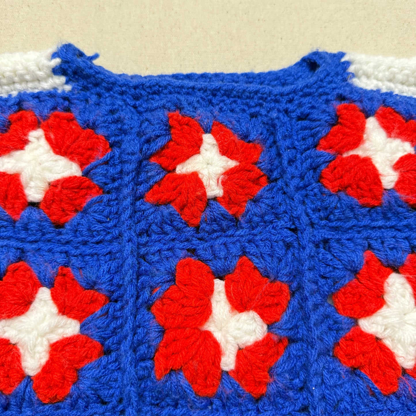 Kids Toddler Vintage Handmade Granny Square Knit Sweater / 2T 3T 4T