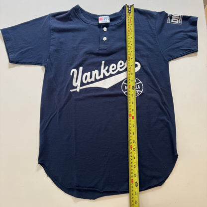 90s Kids Teens Vintage Eagle USA  Yankees Jamieson Road Volunteer Fire Co. Short Sleeve Navy T-Shirt L 14Y 15Y 16Y XS Adult Made in USA