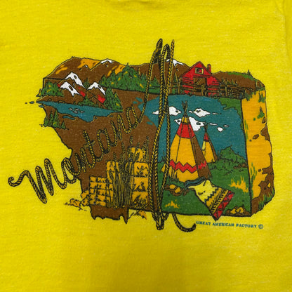 80s Kids Toddler Vintage Montana USA Graphic Souvenir Tshirt / 18m 24m 1y 2T