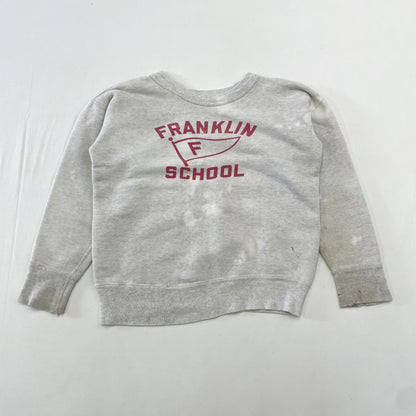 50’s 60’s Kids Youth Vintage FRANKLIN SCHOOL Sweatshirt / 8-10y