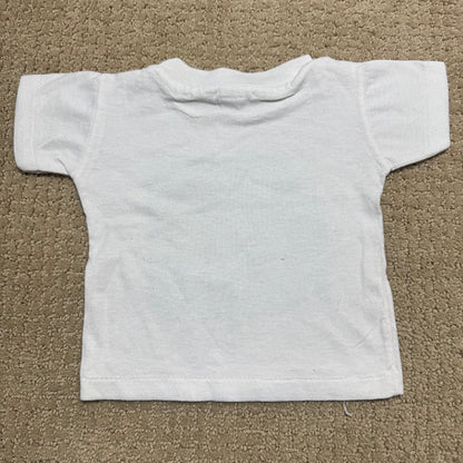 1995 90s Infant Baby Tee “Will Work For Milk” White Single Stitch Short Sleeve T-Shirt 18 months Made in USA