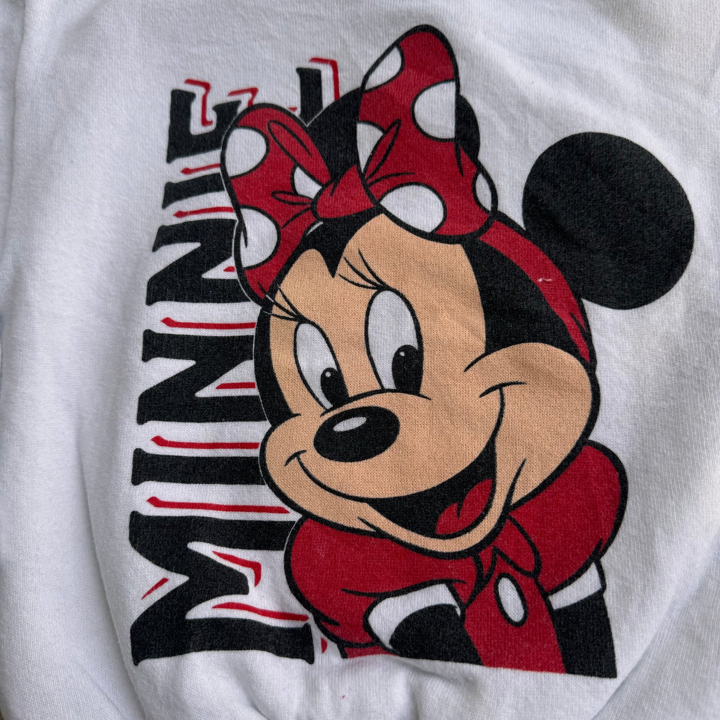 Kids Vintage Disney Minnie White Sweatshirt 4Y 5Y 6Y