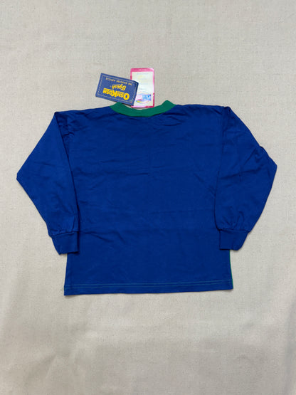 90s Kids Toddler Vintage Deadstock NWT Oshkosh Bgosh Car Design Thick Stripe Longsleeve Tshirt / 4T 5T / Made in USA