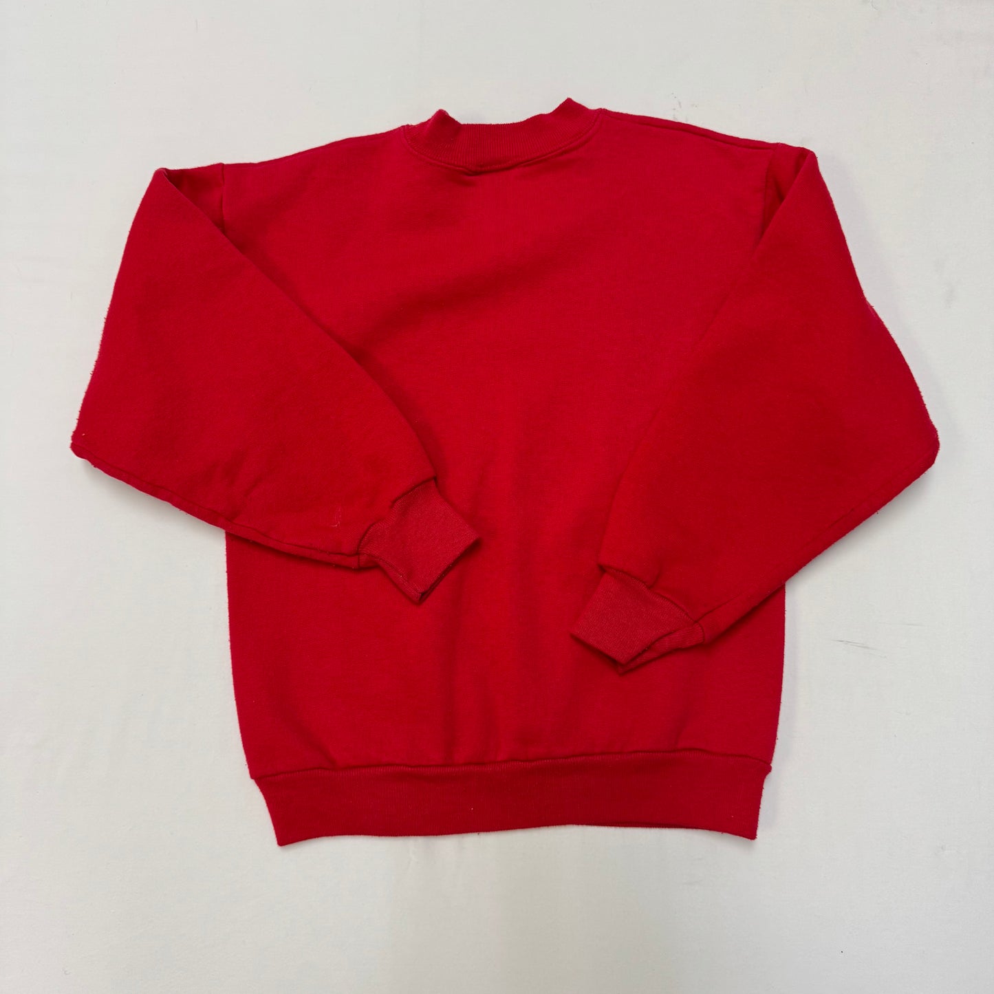 90s Kids Vintage Hanes Chicago Bulls Big Logo Red Long Sleeve Crew Sweatshirt M 10Y 11Y 12Y Made in USA