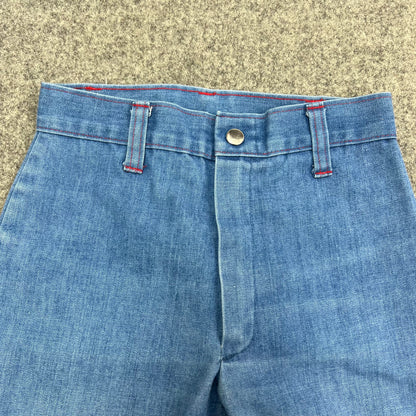 Vintage Kids 80’s Sears Denim Pant with Back Pocket Tiger Embroidery Size 10Y