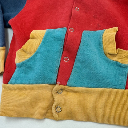 80s See Saw Vintage Kids Multicoloured Snap sweat 3T