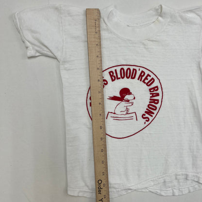 Kids 70s Snoopy Precious Blood Red Barons T-shirt 5-7Y