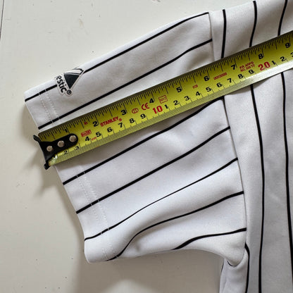 90s Kids Vintage MLB Majestic Jersey Chicago White Sox White/Black 23 Dye Button Up 11Y 12Y 13Y 14Y