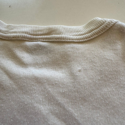 70s Kids Vintage Sweden Cute Print Design Off White Short Sleeve T-Shirt Made in Sweden 3Y 4Y 5Y