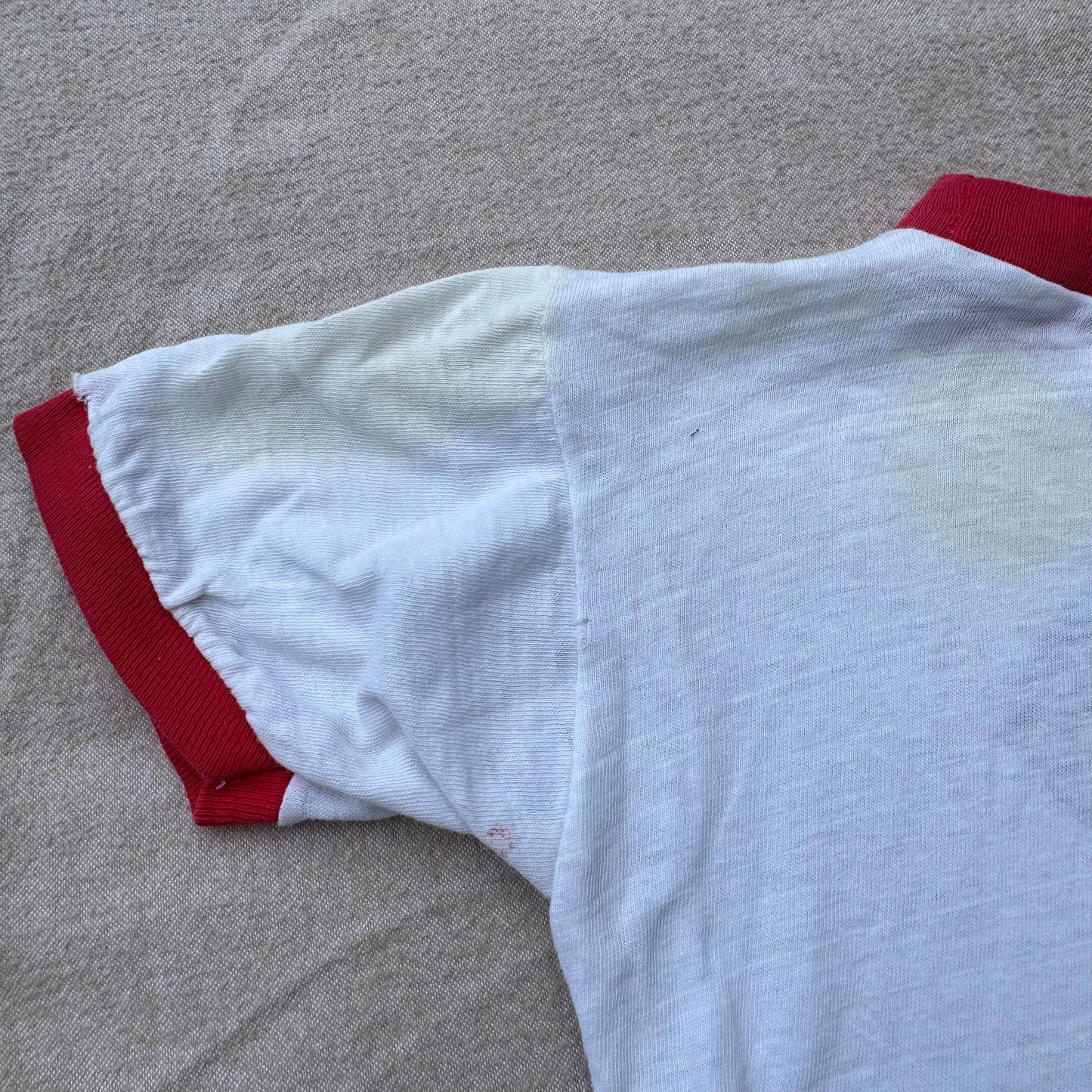 60s Kids Vintage Rare Superman Big Logo White Short Sleeve T-Shirt 4Y 5Y 6Y