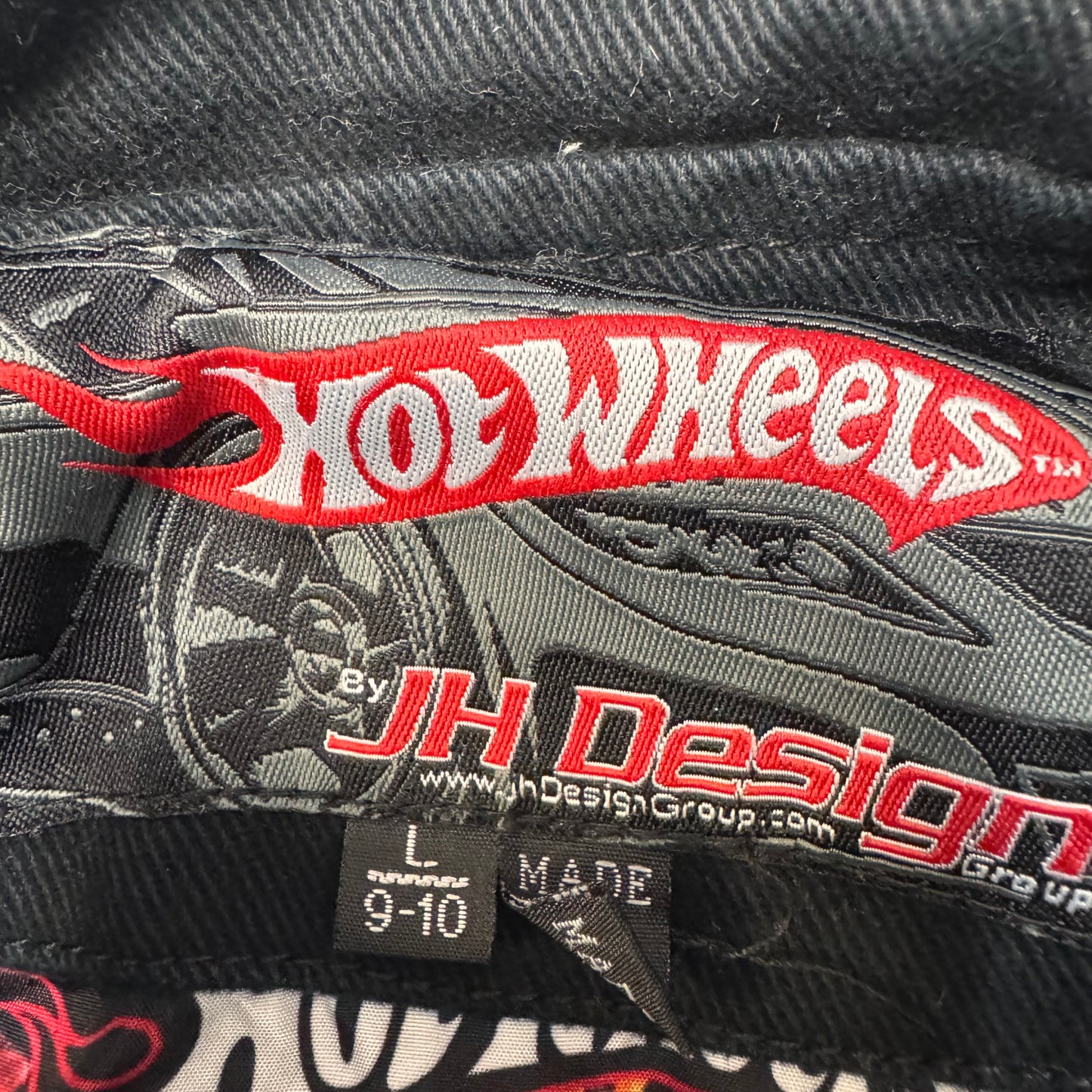 Kids Big Logo Hot Wheels Racing Snap Jacket L 9Y 10Y